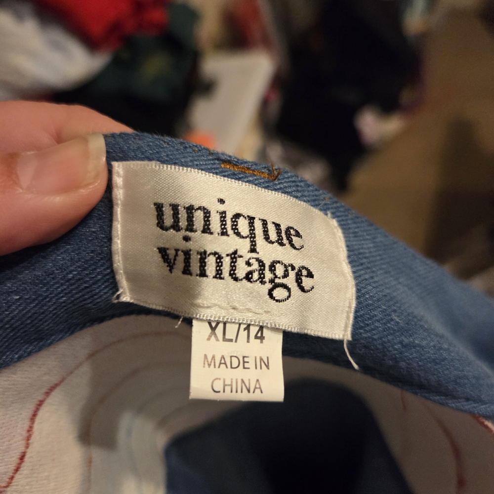 Women’s Blue Jeans with Rainbow Back Detail - Picture 9 of 9
